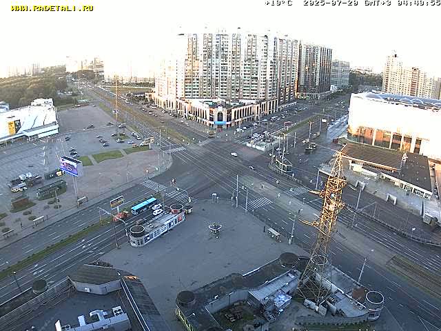 Prospekt KolomyazhskiyXIspytateley Junc. & City Mall & Primorsky Dsct Skyline  Live Cam- Komendantsky Aerodrom, Primorsky, Saint Petersburg, Northwestern (Severo-Zapadnyy), Russia