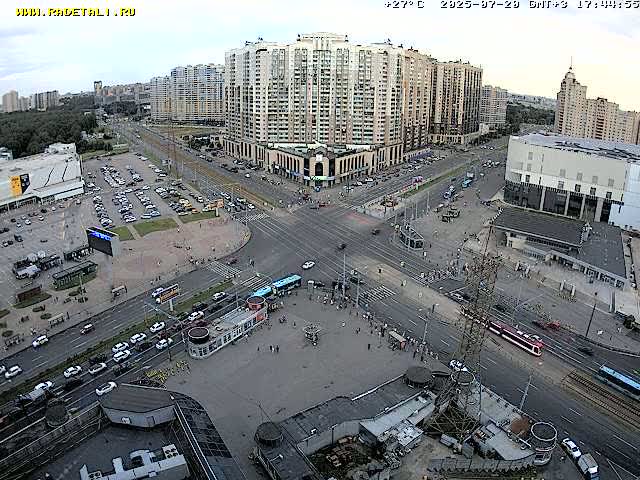 Prospekt KolomyazhskiyXIspytateley Junc. & City Mall & Primorsky Dsct Skyline  Live Cam- Komendantsky Aerodrom, Primorsky, Saint Petersburg, Northwestern (Severo-Zapadnyy), Russia