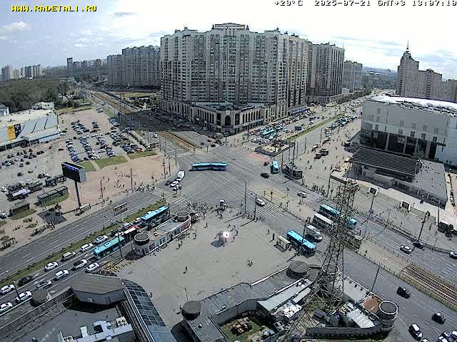 Prospekt KolomyazhskiyXIspytateley Junc. & City Mall & Primorsky Dsct Skyline  Live Cam- Komendantsky Aerodrom, Primorsky, Saint Petersburg, Northwestern (Severo-Zapadnyy), Russia