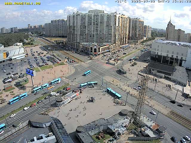 Prospekt KolomyazhskiyXIspytateley Junc. & City Mall & Primorsky Dsct Skyline  Live Cam- Komendantsky Aerodrom, Primorsky, Saint Petersburg, Northwestern (Severo-Zapadnyy), Russia