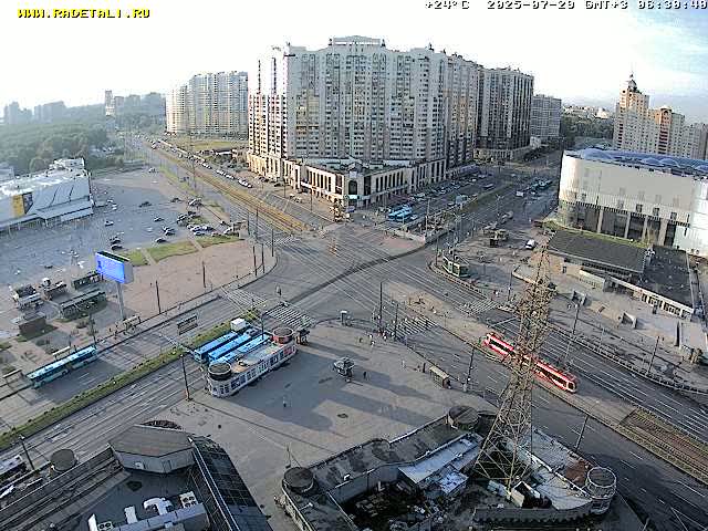 Prospekt KolomyazhskiyXIspytateley Junc. & City Mall & Primorsky Dsct Skyline  Live Cam- Komendantsky Aerodrom, Primorsky, Saint Petersburg, Northwestern (Severo-Zapadnyy), Russia