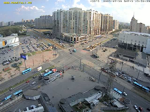 Prospekt KolomyazhskiyXIspytateley Junc. & City Mall & Primorsky Dsct Skyline  Live Cam- Komendantsky Aerodrom, Primorsky, Saint Petersburg, Northwestern (Severo-Zapadnyy), Russia