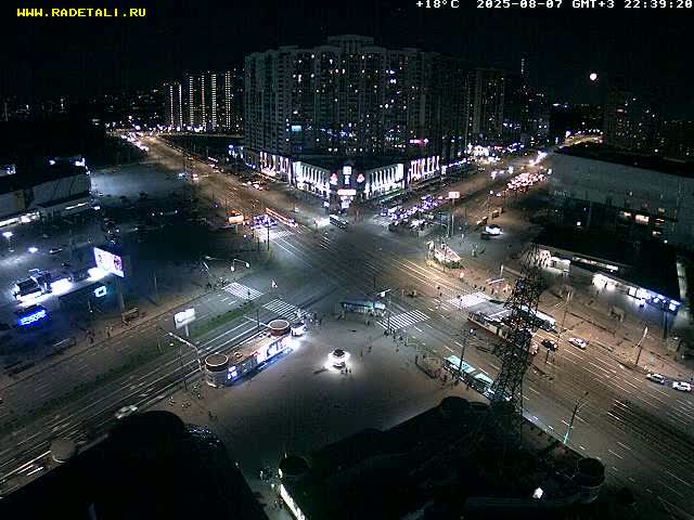 Prospekt KolomyazhskiyXIspytateley Junc. & City Mall & Primorsky Dsct Skyline  Live Cam- Komendantsky Aerodrom, Primorsky, Saint Petersburg, Northwestern (Severo-Zapadnyy), Russia