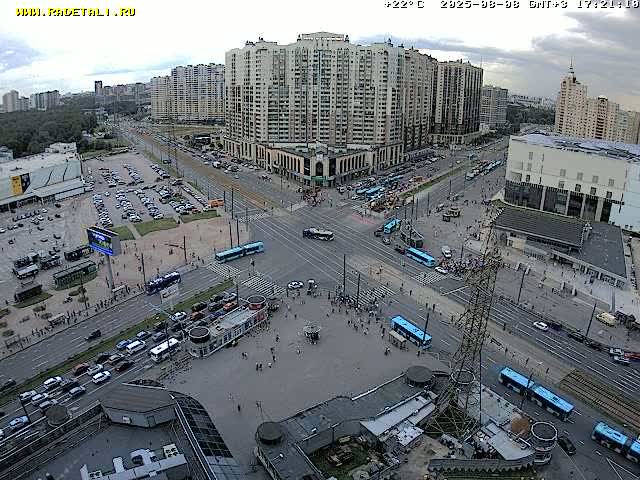 Prospekt KolomyazhskiyXIspytateley Junc. & City Mall & Primorsky Dsct Skyline  Live Cam- Komendantsky Aerodrom, Primorsky, Saint Petersburg, Northwestern (Severo-Zapadnyy), Russia