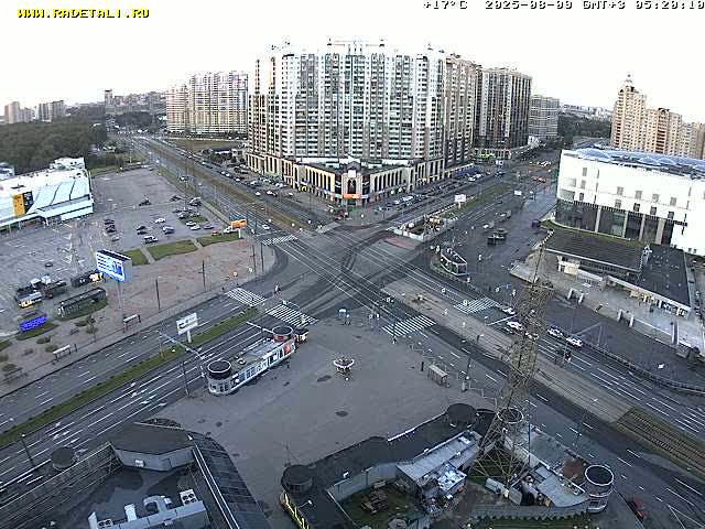 Prospekt KolomyazhskiyXIspytateley Junc. & City Mall & Primorsky Dsct Skyline  Live Cam- Komendantsky Aerodrom, Primorsky, Saint Petersburg, Northwestern (Severo-Zapadnyy), Russia