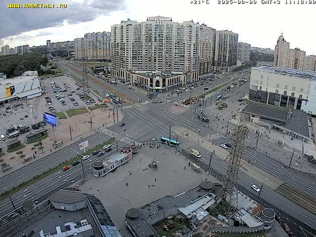 Prospekt KolomyazhskiyXIspytateley Junc. & City Mall & Primorsky Dsct Skyline  Live Cam- Komendantsky Aerodrom, Primorsky, Saint Petersburg, Northwestern (Severo-Zapadnyy), Russia