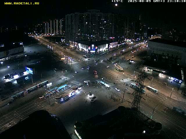Prospekt KolomyazhskiyXIspytateley Junc. & City Mall & Primorsky Dsct Skyline  Live Cam- Komendantsky Aerodrom, Primorsky, Saint Petersburg, Northwestern (Severo-Zapadnyy), Russia