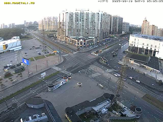 Prospekt KolomyazhskiyXIspytateley Junc. & City Mall & Primorsky Dsct Skyline  Live Cam- Komendantsky Aerodrom, Primorsky, Saint Petersburg, Northwestern (Severo-Zapadnyy), Russia