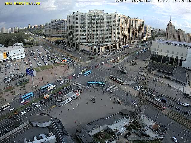 Prospekt KolomyazhskiyXIspytateley Junc. & City Mall & Primorsky Dsct Skyline  Live Cam- Komendantsky Aerodrom, Primorsky, Saint Petersburg, Northwestern (Severo-Zapadnyy), Russia