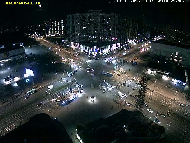Prospekt KolomyazhskiyXIspytateley Junc. & City Mall & Primorsky Dsct Skyline  Live Cam- Komendantsky Aerodrom, Primorsky, Saint Petersburg, Northwestern (Severo-Zapadnyy), Russia