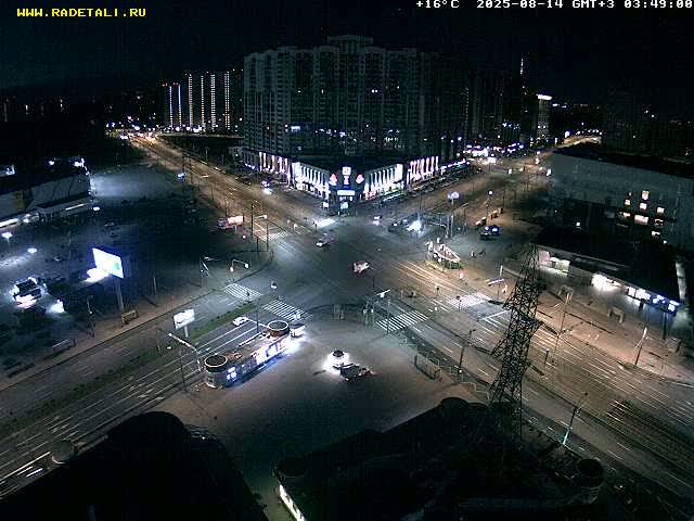 Prospekt KolomyazhskiyXIspytateley Junc. & City Mall & Primorsky Dsct Skyline  Live Cam- Komendantsky Aerodrom, Primorsky, Saint Petersburg, Northwestern (Severo-Zapadnyy), Russia