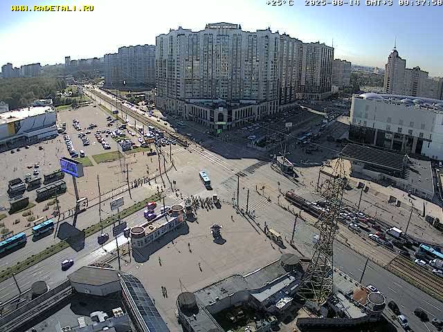 Prospekt KolomyazhskiyXIspytateley Junc. & City Mall & Primorsky Dsct Skyline  Live Cam- Komendantsky Aerodrom, Primorsky, Saint Petersburg, Northwestern (Severo-Zapadnyy), Russia