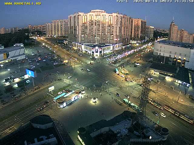 Prospekt KolomyazhskiyXIspytateley Junc. & City Mall & Primorsky Dsct Skyline  Live Cam- Komendantsky Aerodrom, Primorsky, Saint Petersburg, Northwestern (Severo-Zapadnyy), Russia