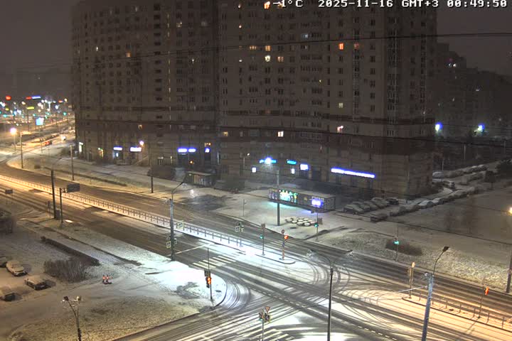 Prospekt KolomyazhskiyXIspytateley Junc. & City Mall & Primorsky Dsct Skyline  Live Cam- Komendantsky Aerodrom, Primorsky, Saint Petersburg, Northwestern (Severo-Zapadnyy), Russia