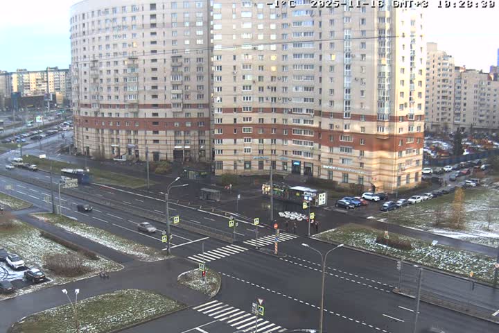 Prospekt KolomyazhskiyXIspytateley Junc. & City Mall & Primorsky Dsct Skyline  Live Cam- Komendantsky Aerodrom, Primorsky, Saint Petersburg, Northwestern (Severo-Zapadnyy), Russia