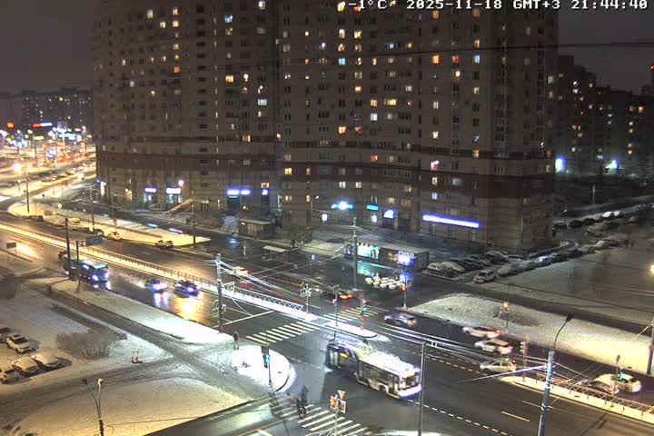 Prospekt KolomyazhskiyXIspytateley Junc. & City Mall & Primorsky Dsct Skyline  Live Cam- Komendantsky Aerodrom, Primorsky, Saint Petersburg, Northwestern (Severo-Zapadnyy), Russia