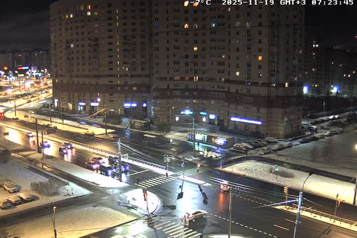 Prospekt KolomyazhskiyXIspytateley Junc. & City Mall & Primorsky Dsct Skyline  Live Cam- Komendantsky Aerodrom, Primorsky, Saint Petersburg, Northwestern (Severo-Zapadnyy), Russia