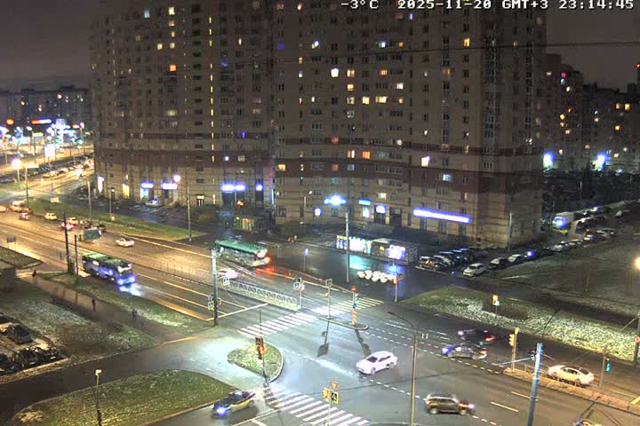 Prospekt KolomyazhskiyXIspytateley Junc. & City Mall & Primorsky Dsct Skyline  Live Cam- Komendantsky Aerodrom, Primorsky, Saint Petersburg, Northwestern (Severo-Zapadnyy), Russia
