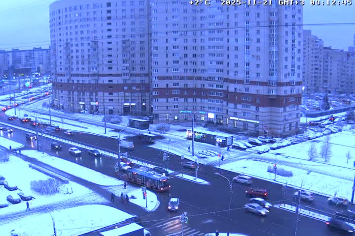 Prospekt KolomyazhskiyXIspytateley Junc. & City Mall & Primorsky Dsct Skyline  Live Cam- Komendantsky Aerodrom, Primorsky, Saint Petersburg, Northwestern (Severo-Zapadnyy), Russia