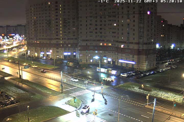 Prospekt KolomyazhskiyXIspytateley Junc. & City Mall & Primorsky Dsct Skyline  Live Cam- Komendantsky Aerodrom, Primorsky, Saint Petersburg, Northwestern (Severo-Zapadnyy), Russia