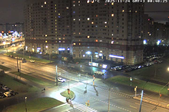 Prospekt KolomyazhskiyXIspytateley Junc. & City Mall & Primorsky Dsct Skyline  Live Cam- Komendantsky Aerodrom, Primorsky, Saint Petersburg, Northwestern (Severo-Zapadnyy), Russia