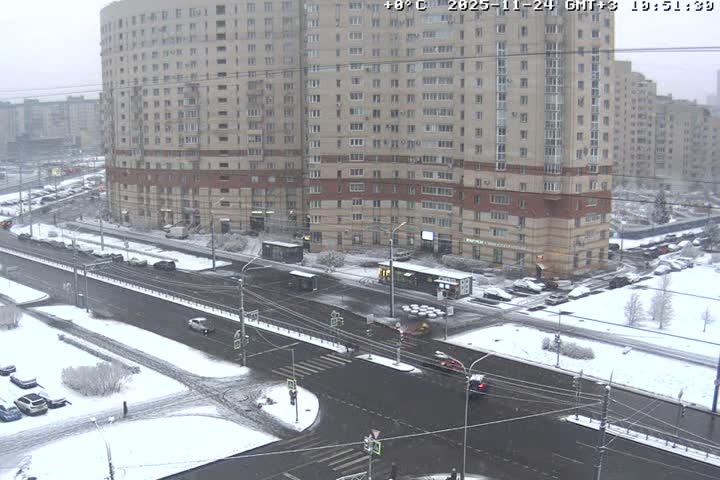 Prospekt KolomyazhskiyXIspytateley Junc. & City Mall & Primorsky Dsct Skyline  Live Cam- Komendantsky Aerodrom, Primorsky, Saint Petersburg, Northwestern (Severo-Zapadnyy), Russia