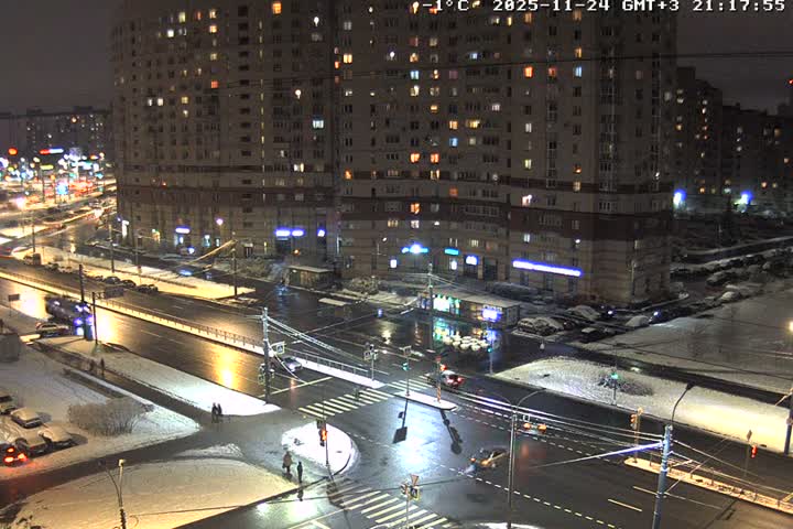 Prospekt KolomyazhskiyXIspytateley Junc. & City Mall & Primorsky Dsct Skyline  Live Cam- Komendantsky Aerodrom, Primorsky, Saint Petersburg, Northwestern (Severo-Zapadnyy), Russia