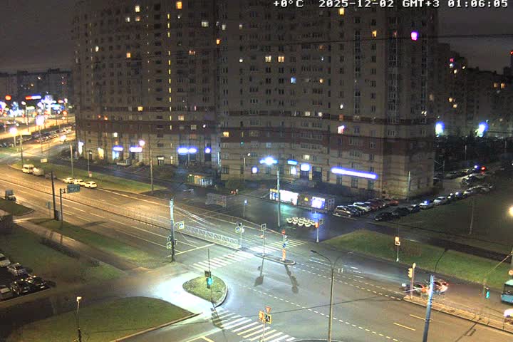 Prospekt KolomyazhskiyXIspytateley Junc. & City Mall & Primorsky Dsct Skyline  Live Cam- Komendantsky Aerodrom, Primorsky, Saint Petersburg, Northwestern (Severo-Zapadnyy), Russia