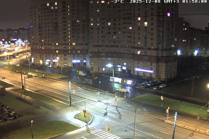 Prospekt KolomyazhskiyXIspytateley Junc. & City Mall & Primorsky Dsct Skyline  Live Cam- Komendantsky Aerodrom, Primorsky, Saint Petersburg, Northwestern (Severo-Zapadnyy), Russia