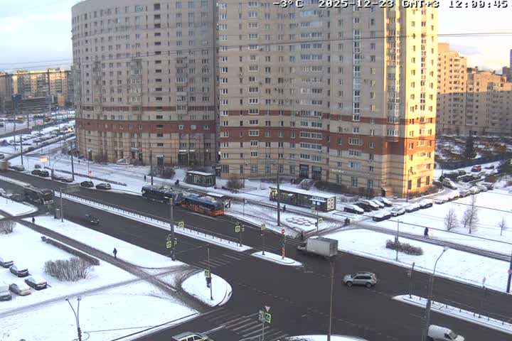 Prospekt KolomyazhskiyXIspytateley Junc. & City Mall & Primorsky Dsct Skyline  Live Cam- Komendantsky Aerodrom, Primorsky, Saint Petersburg, Northwestern (Severo-Zapadnyy), Russia
