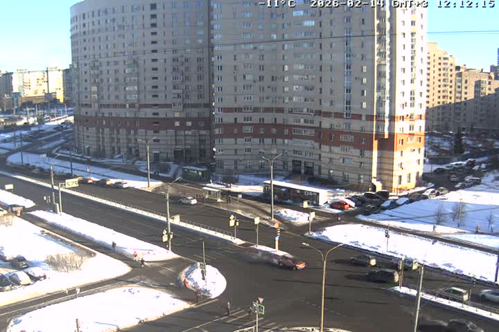 Prospekt KolomyazhskiyXIspytateley Junc. & City Mall & Primorsky Dsct Skyline  Live Cam- Komendantsky Aerodrom, Primorsky, Saint Petersburg, Northwestern (Severo-Zapadnyy), Russia