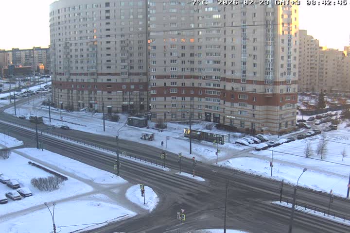 Prospekt KolomyazhskiyXIspytateley Junc. & City Mall & Primorsky Dsct Skyline  Live Cam- Komendantsky Aerodrom, Primorsky, Saint Petersburg, Northwestern (Severo-Zapadnyy), Russia