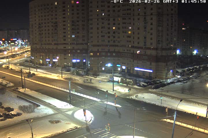 Prospekt KolomyazhskiyXIspytateley Junc. & City Mall & Primorsky Dsct Skyline  Live Cam- Komendantsky Aerodrom, Primorsky, Saint Petersburg, Northwestern (Severo-Zapadnyy), Russia