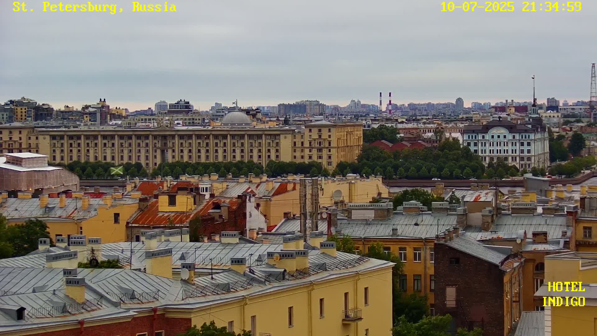 St. Petersburg Panaromic 360 Skyline Live Cam - Liteyny, Tsentralny, Saint Petersburg, Northwestern (Severo-Zapadnyy), Russia