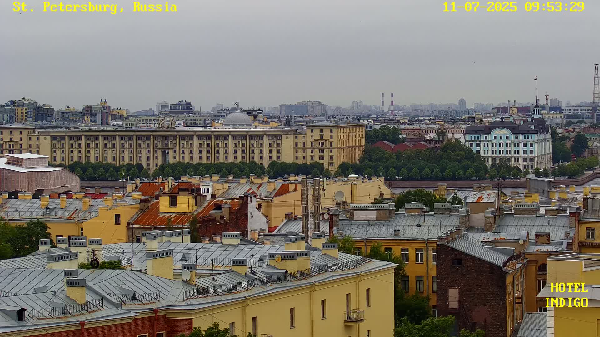 St. Petersburg Panaromic 360 Skyline Live Cam - Liteyny, Tsentralny, Saint Petersburg, Northwestern (Severo-Zapadnyy), Russia