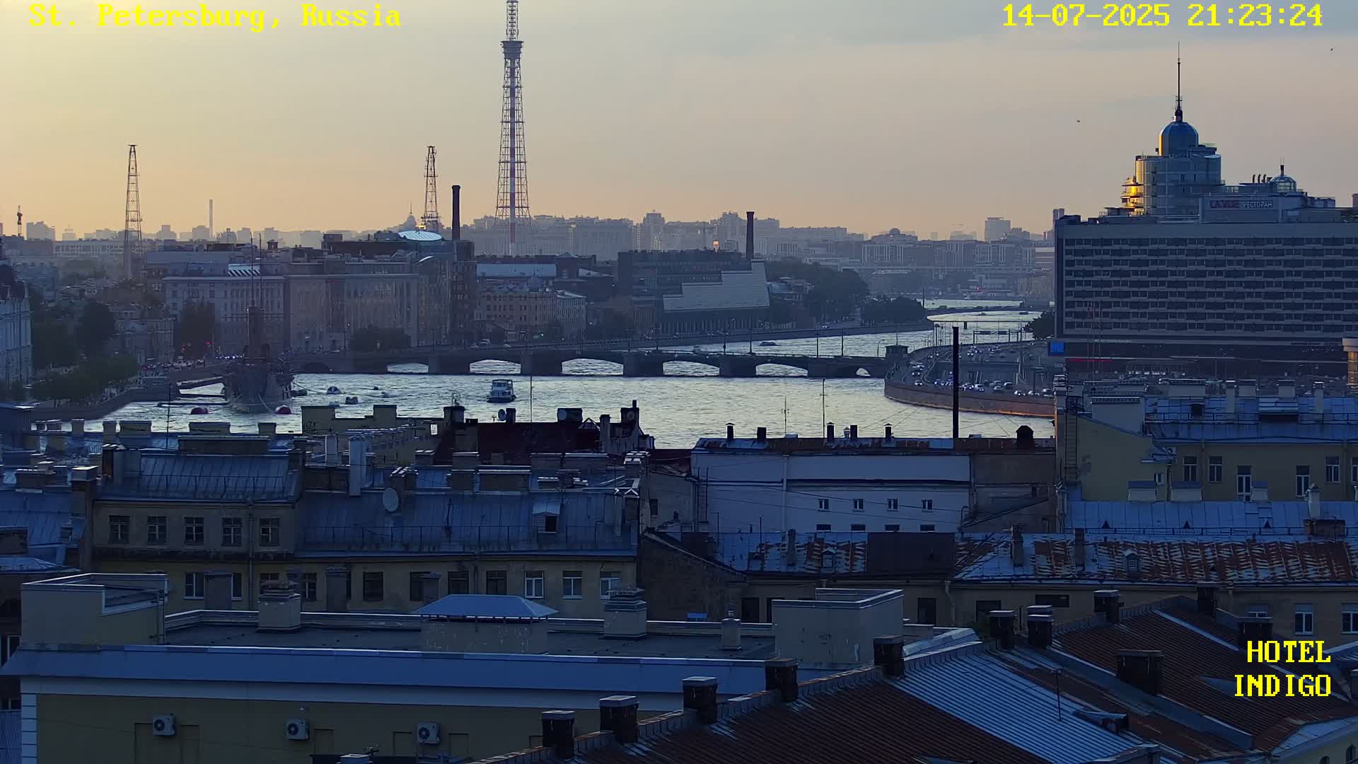 St. Petersburg Panaromic 360 Skyline Live Cam - Liteyny, Tsentralny, Saint Petersburg, Northwestern (Severo-Zapadnyy), Russia