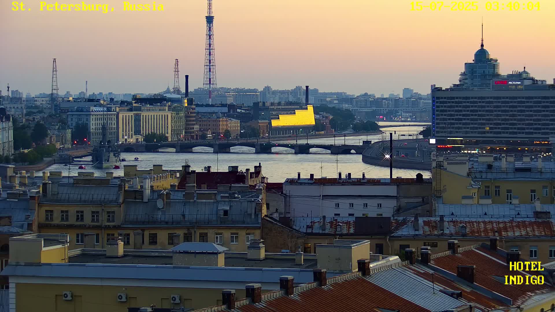 St. Petersburg Panaromic 360 Skyline Live Cam - Liteyny, Tsentralny, Saint Petersburg, Northwestern (Severo-Zapadnyy), Russia