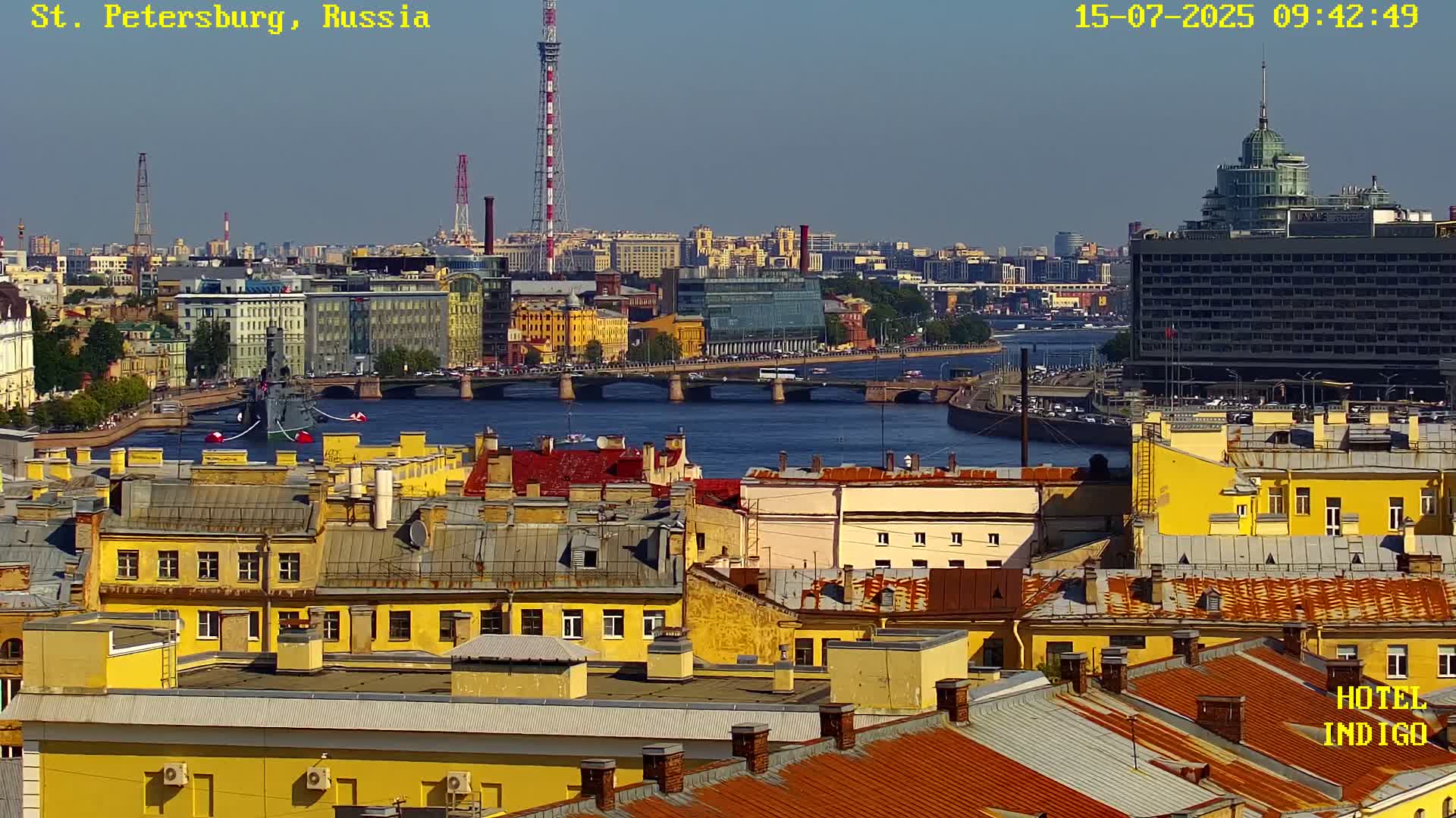 St. Petersburg Panaromic 360 Skyline Live Cam - Liteyny, Tsentralny, Saint Petersburg, Northwestern (Severo-Zapadnyy), Russia
