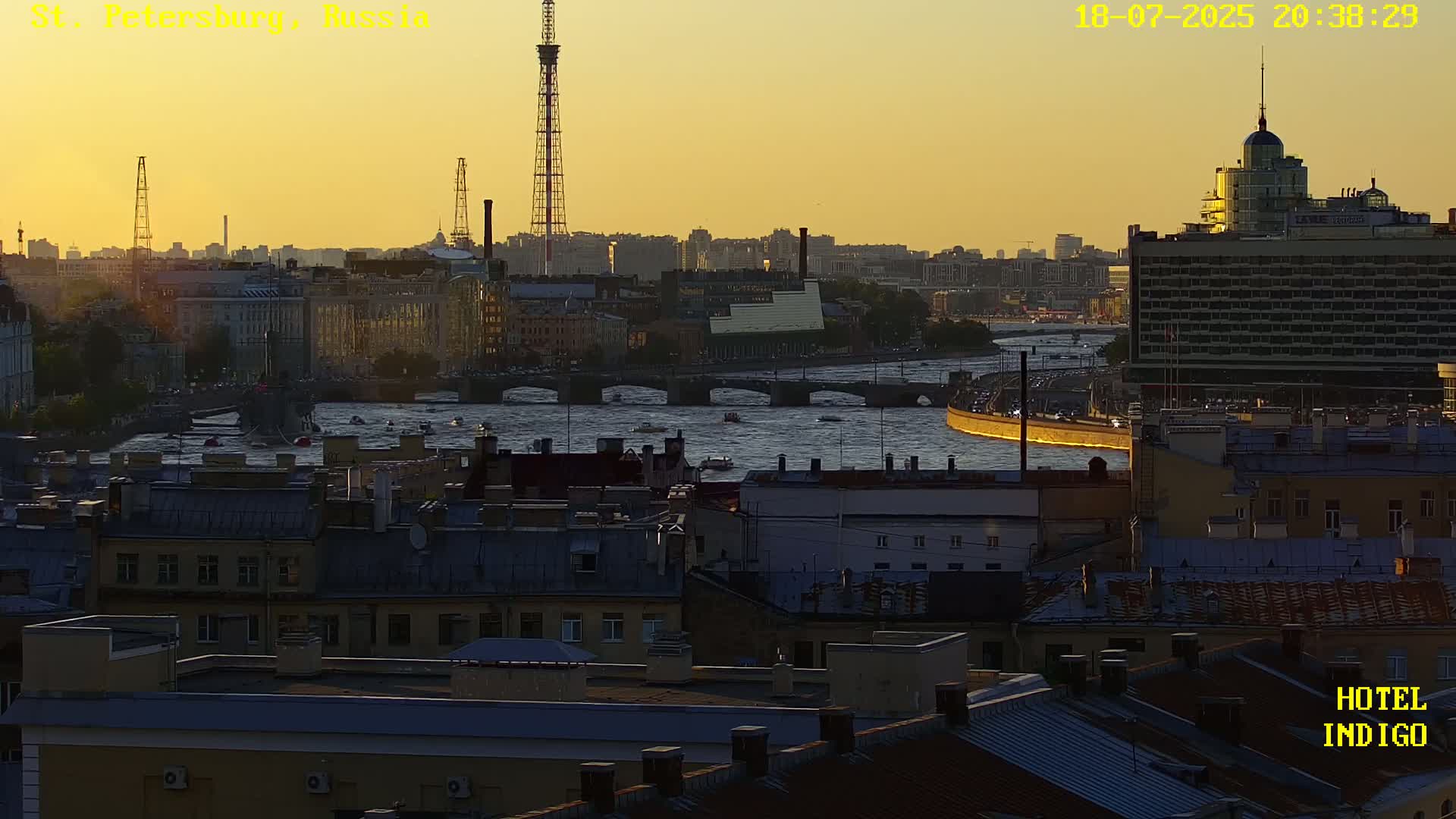 St. Petersburg Panaromic 360 Skyline Live Cam - Liteyny, Tsentralny, Saint Petersburg, Northwestern (Severo-Zapadnyy), Russia