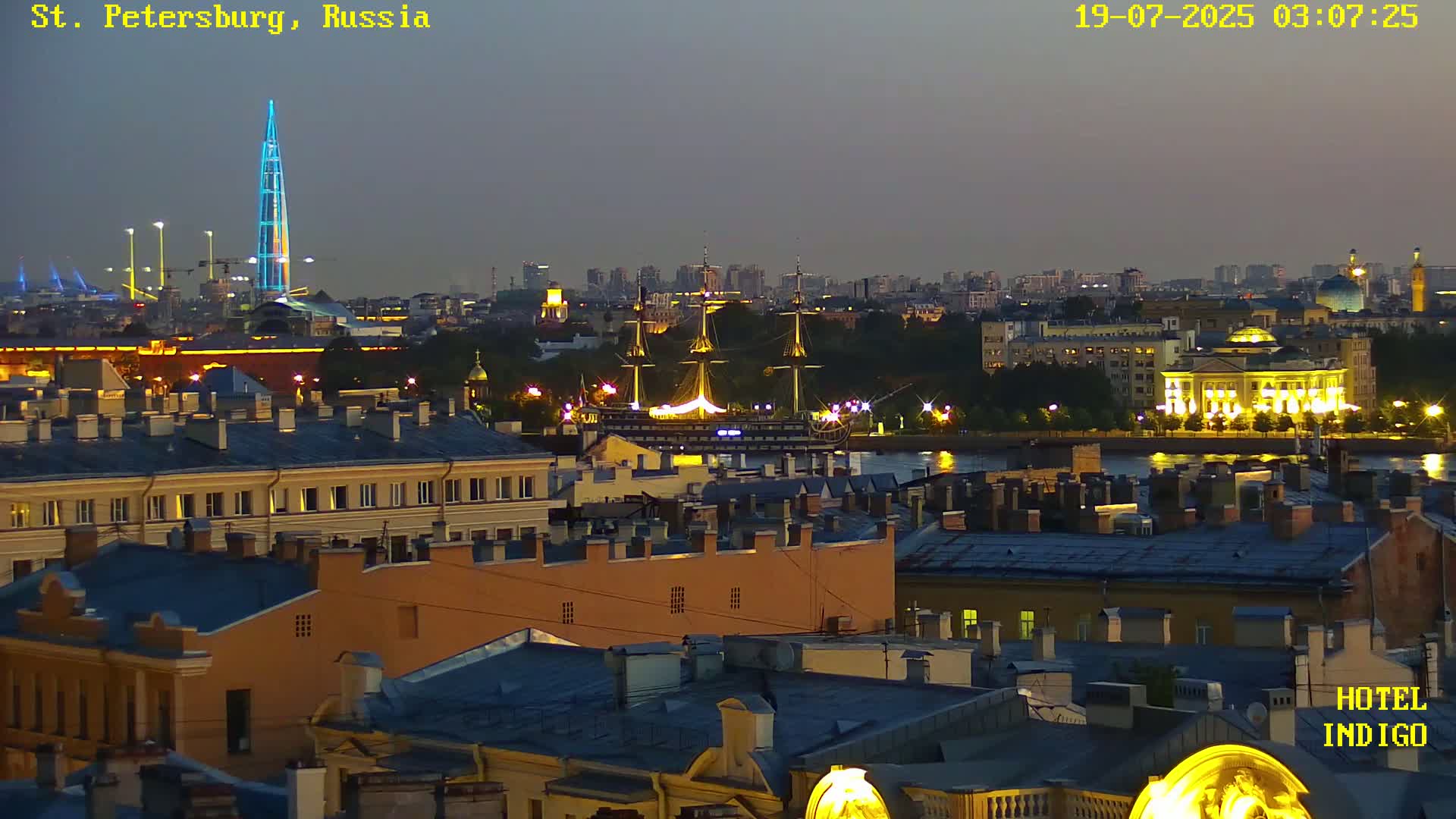 St. Petersburg Panaromic 360 Skyline Live Cam - Liteyny, Tsentralny, Saint Petersburg, Northwestern (Severo-Zapadnyy), Russia