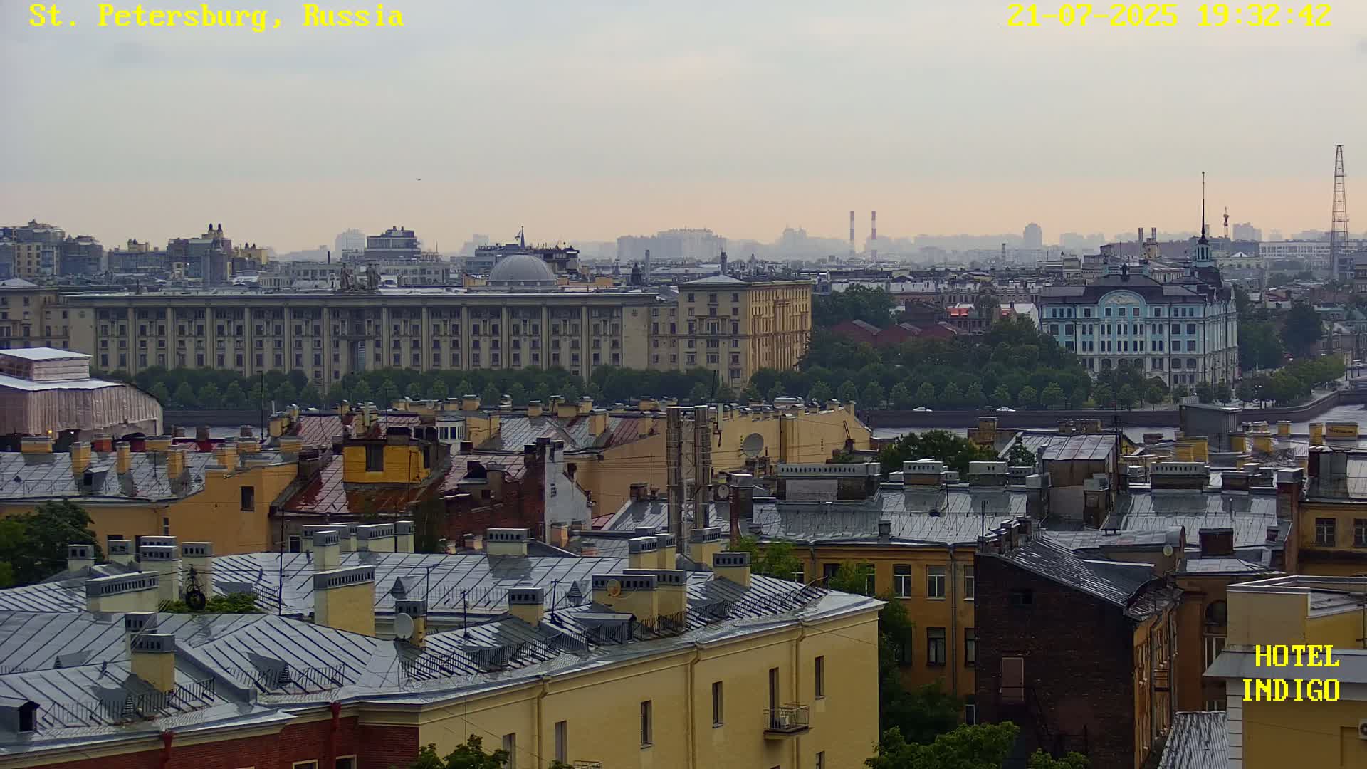 St. Petersburg Panaromic 360 Skyline Live Cam - Liteyny, Tsentralny, Saint Petersburg, Northwestern (Severo-Zapadnyy), Russia