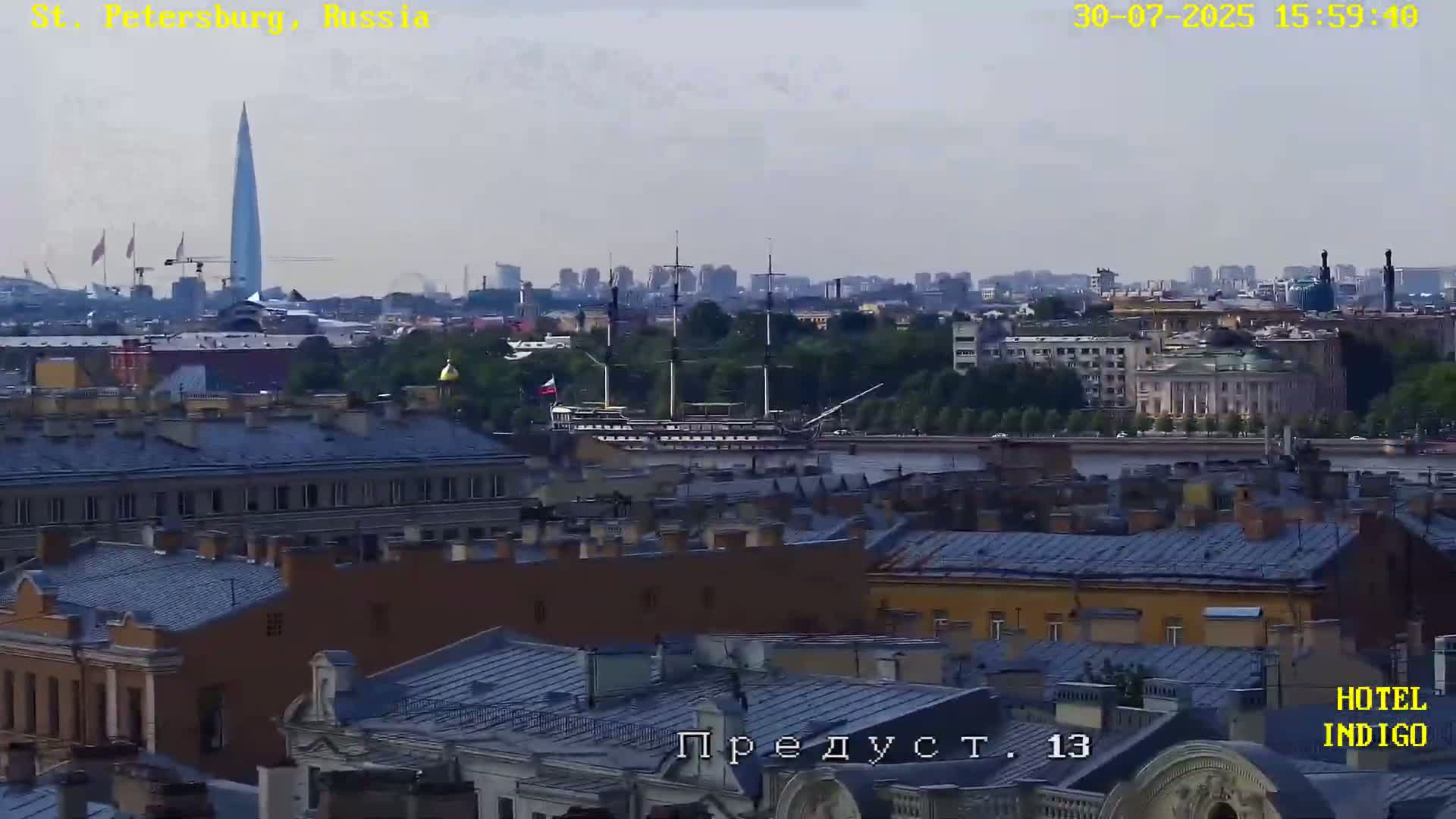 St. Petersburg Panaromic 360 Skyline Live Cam - Liteyny, Tsentralny, Saint Petersburg, Northwestern (Severo-Zapadnyy), Russia