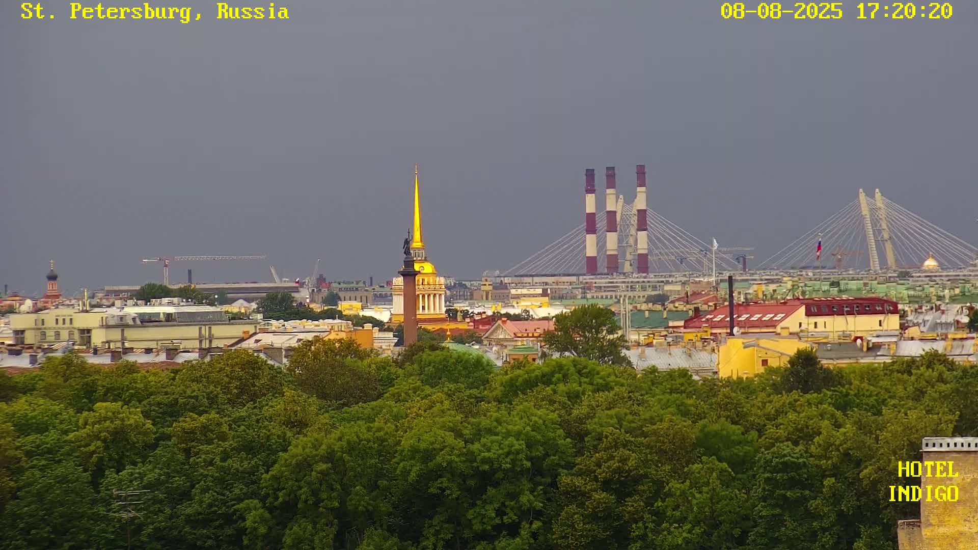 St. Petersburg Panaromic 360 Skyline Live Cam - Liteyny, Tsentralny, Saint Petersburg, Northwestern (Severo-Zapadnyy), Russia