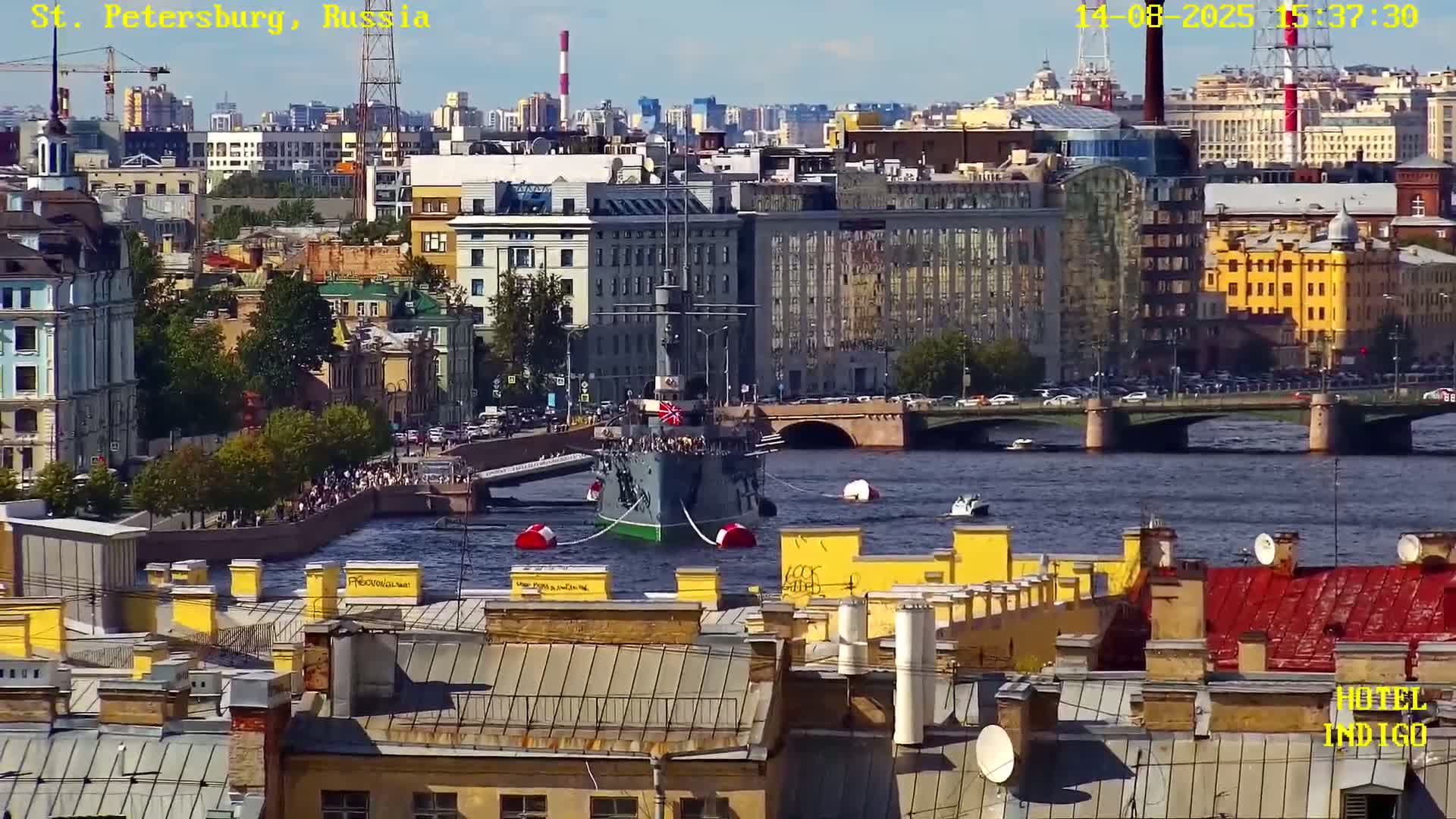 St. Petersburg Panaromic 360 Skyline Live Cam - Liteyny, Tsentralny, Saint Petersburg, Northwestern (Severo-Zapadnyy), Russia