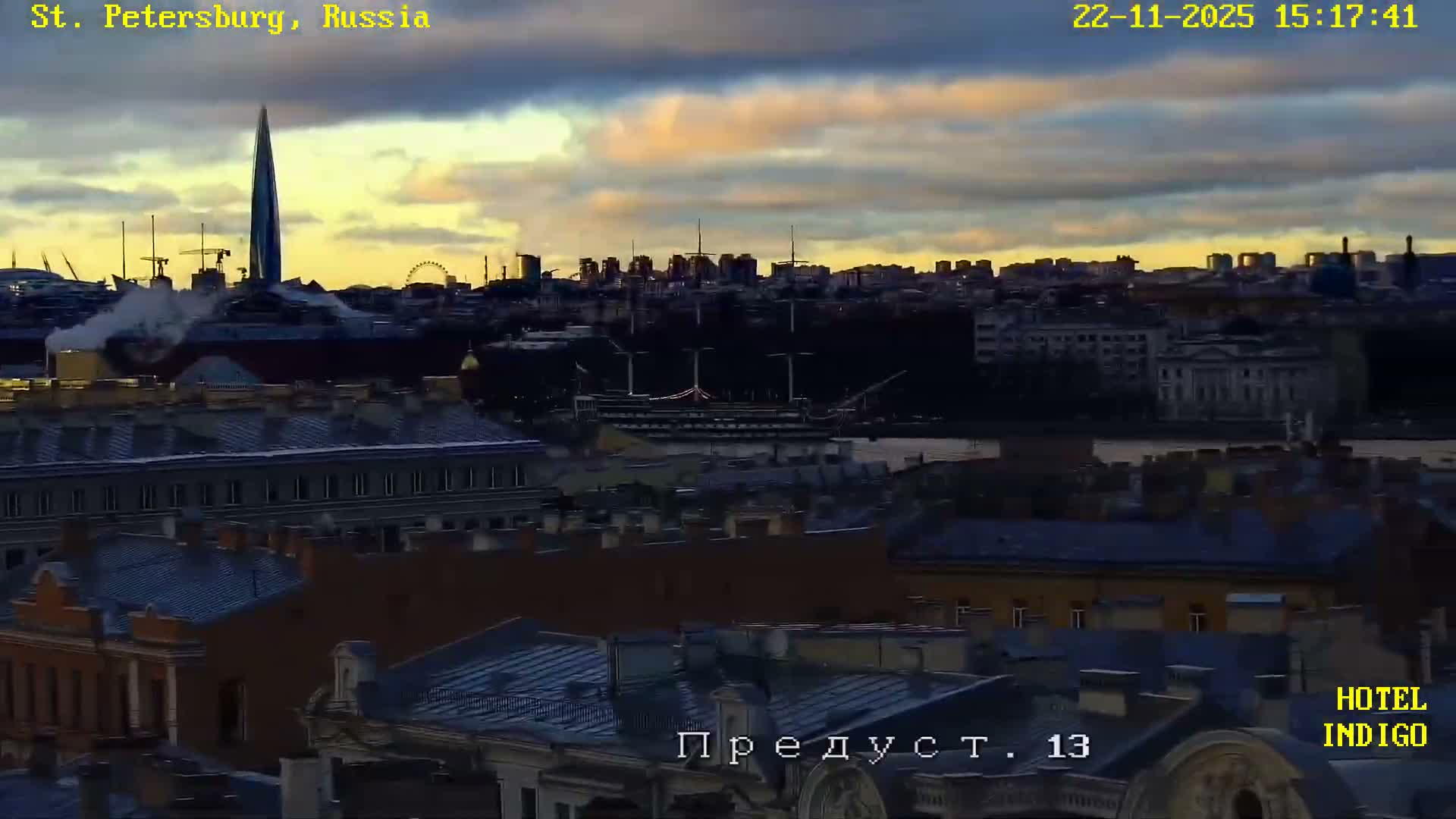 St. Petersburg Panaromic 360 Skyline Live Cam - Liteyny, Tsentralny, Saint Petersburg, Northwestern (Severo-Zapadnyy), Russia