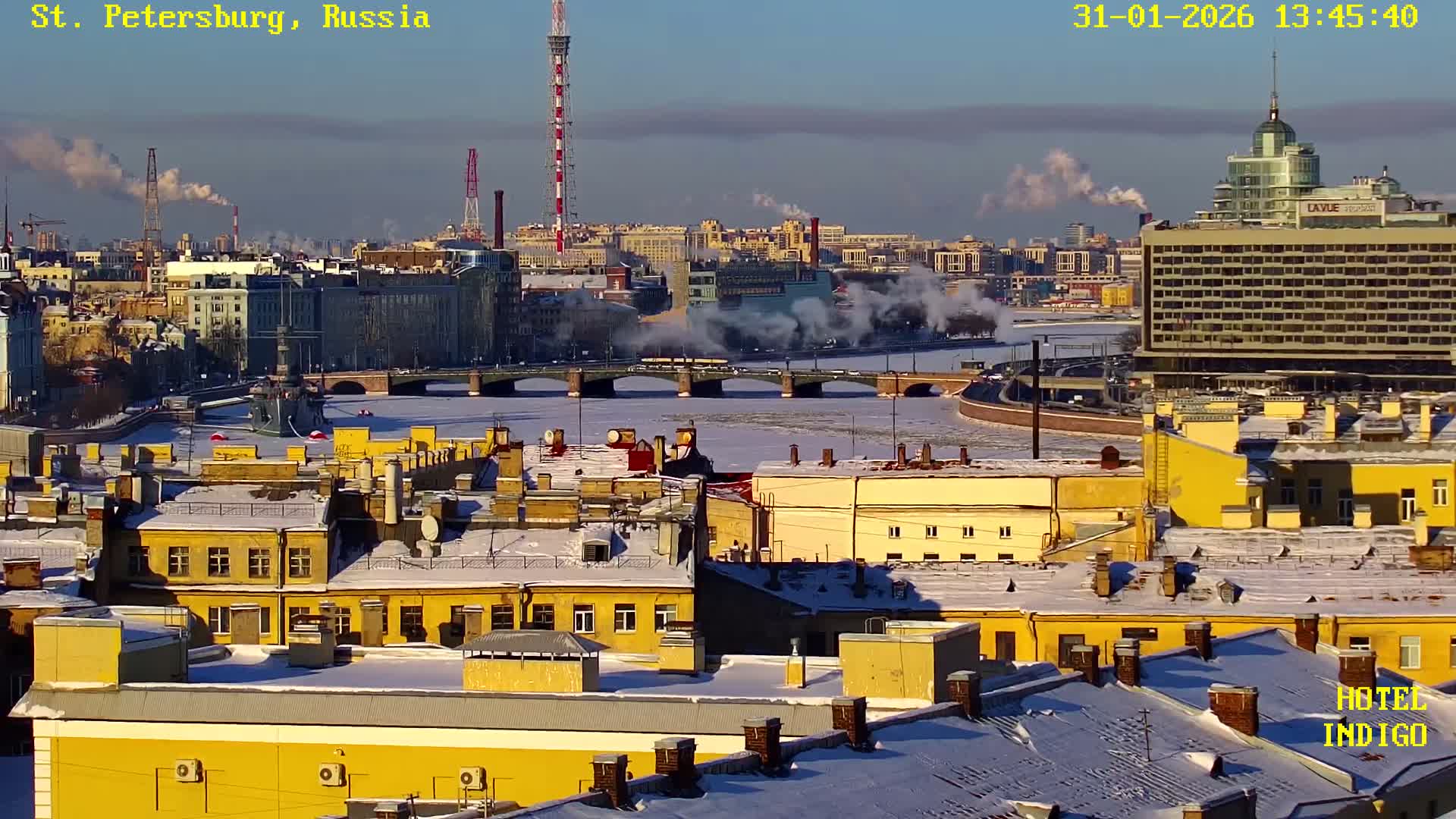 St. Petersburg Panaromic 360 Skyline Live Cam - Liteyny, Tsentralny, Saint Petersburg, Northwestern (Severo-Zapadnyy), Russia