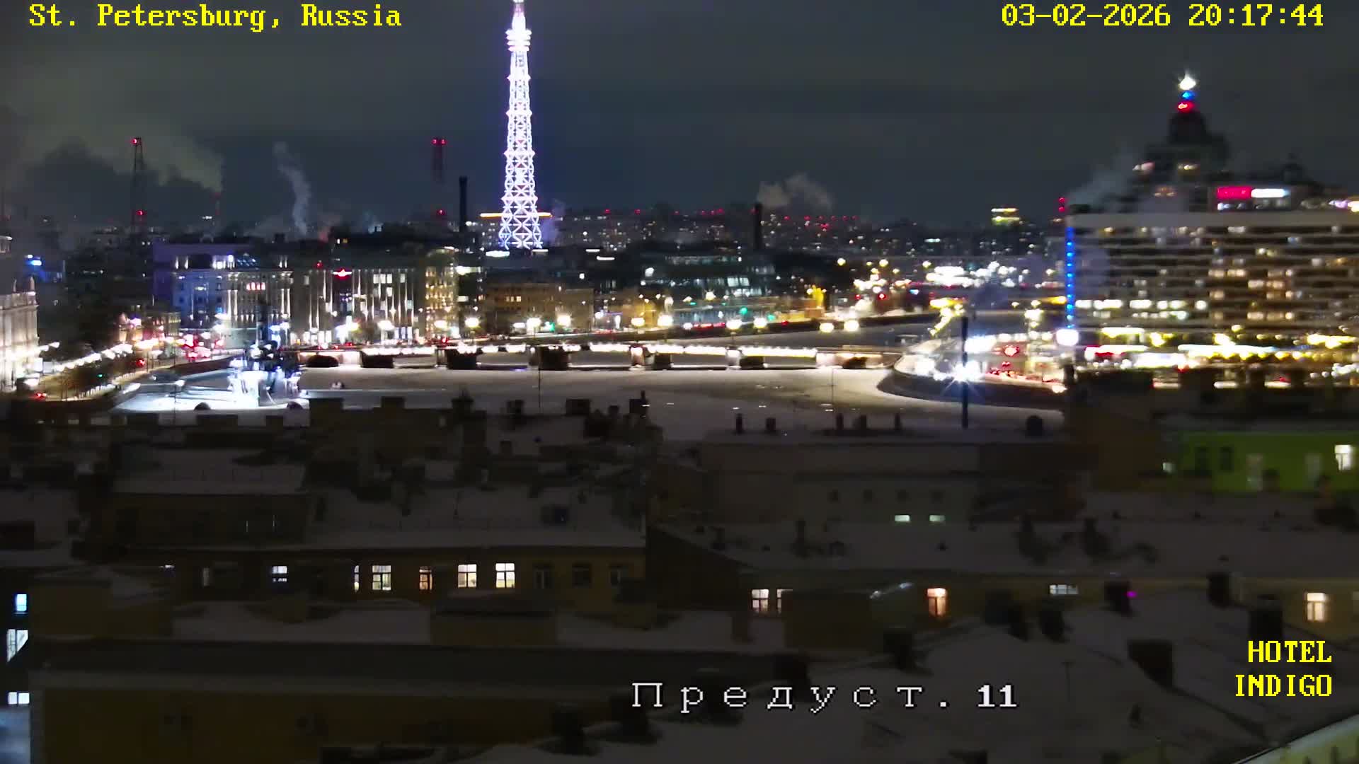 St. Petersburg Panaromic 360 Skyline Live Cam - Liteyny, Tsentralny, Saint Petersburg, Northwestern (Severo-Zapadnyy), Russia