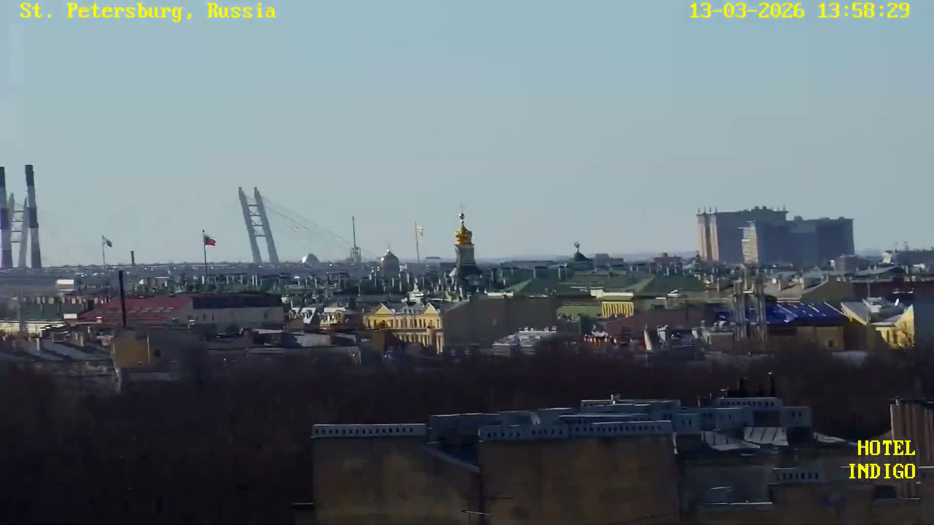 St. Petersburg Panaromic 360 Skyline Live Cam - Liteyny, Tsentralny, Saint Petersburg, Northwestern (Severo-Zapadnyy), Russia