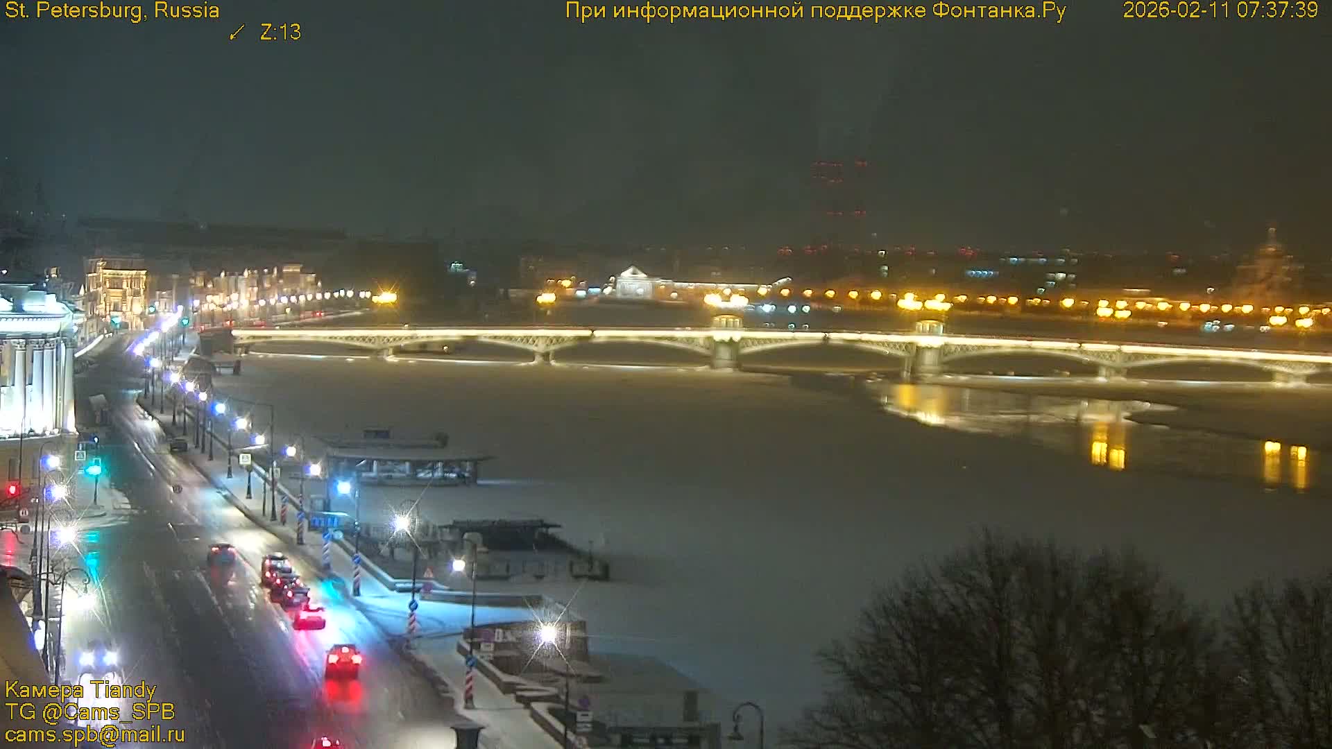 St. Petersburg, Reka Neva River Coasts Panaromic Zoom Skyline Live Cam  - Admiralteysky Okrug, Admiralteysky, Saint Petersburg, Northwestern (Severo-Zapadnyy), Russia