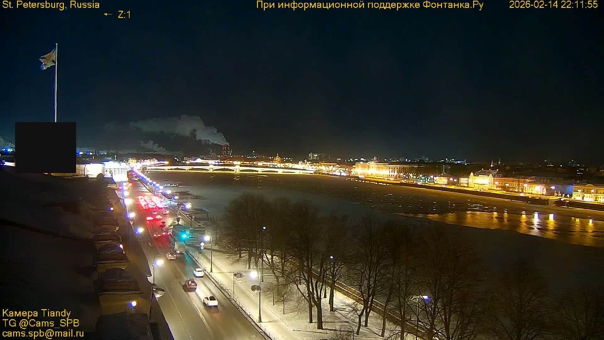 Bronze Horseman (Mednyy Vsadnik) & Saint Isaac Cathedral (Isaakiyevskiy Sobor) from Senate Square  Live Cam - Admiralteysky Okrug, Admiralteysky, Saint Petersburg, Northwestern (Severo-Zapadnyy), Russia 
